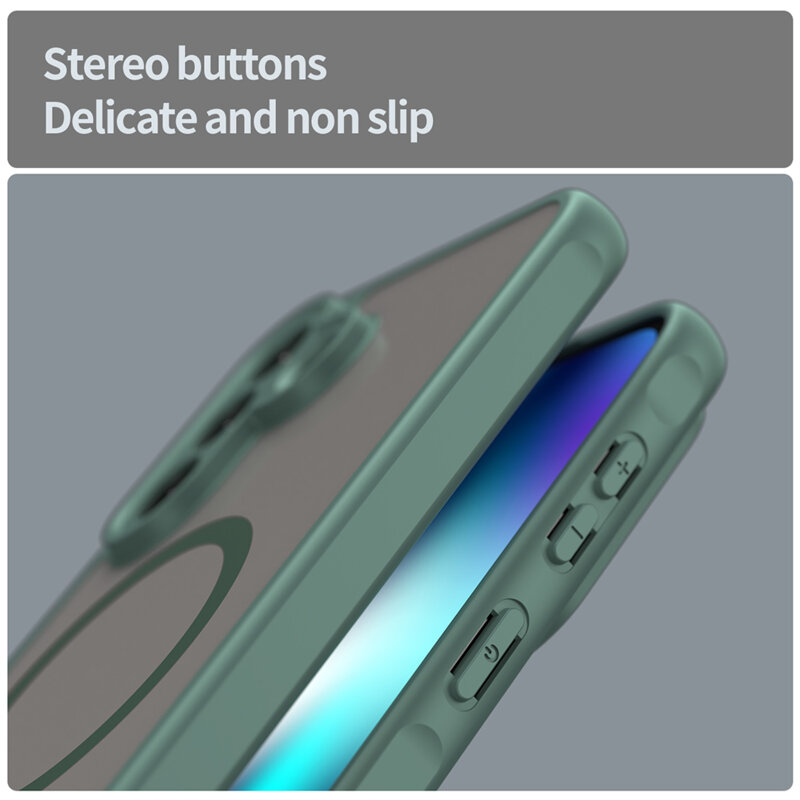 Husa Samsung Galaxy A37 5G Techsuit HaloFrost II MagSafe, verde