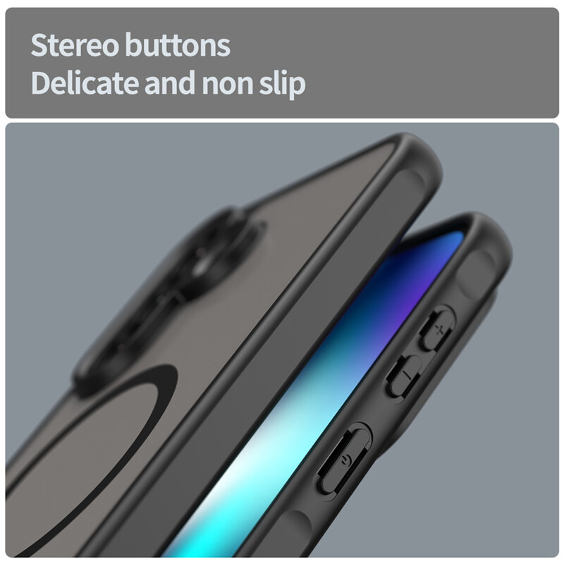 Husa Samsung Galaxy A37 5G Techsuit HaloFrost II MagSafe, negru