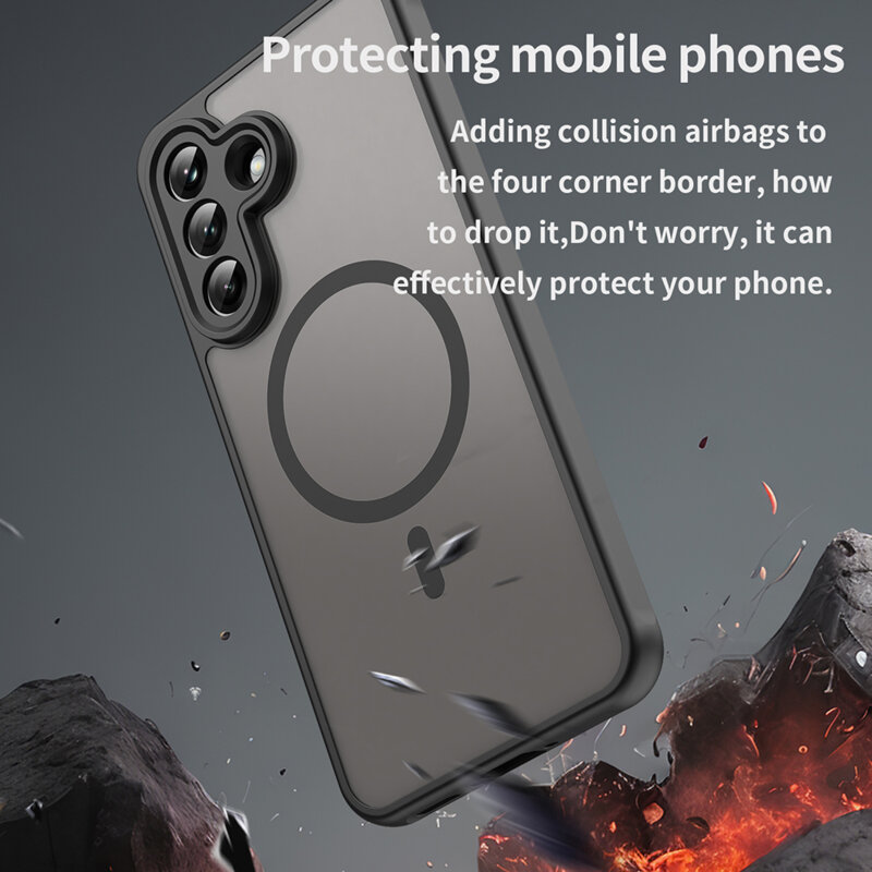 Husa Samsung Galaxy A37 5G Techsuit HaloFrost II MagSafe, negru