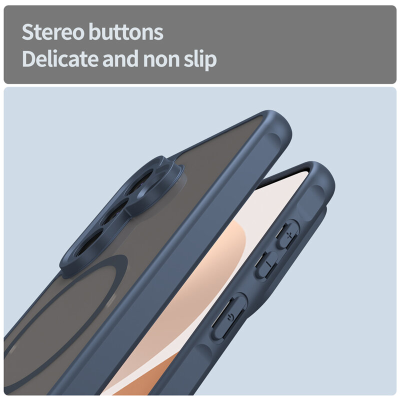 Husa Samsung Galaxy A57 5G Techsuit HaloFrost II MagSafe, bleumarin