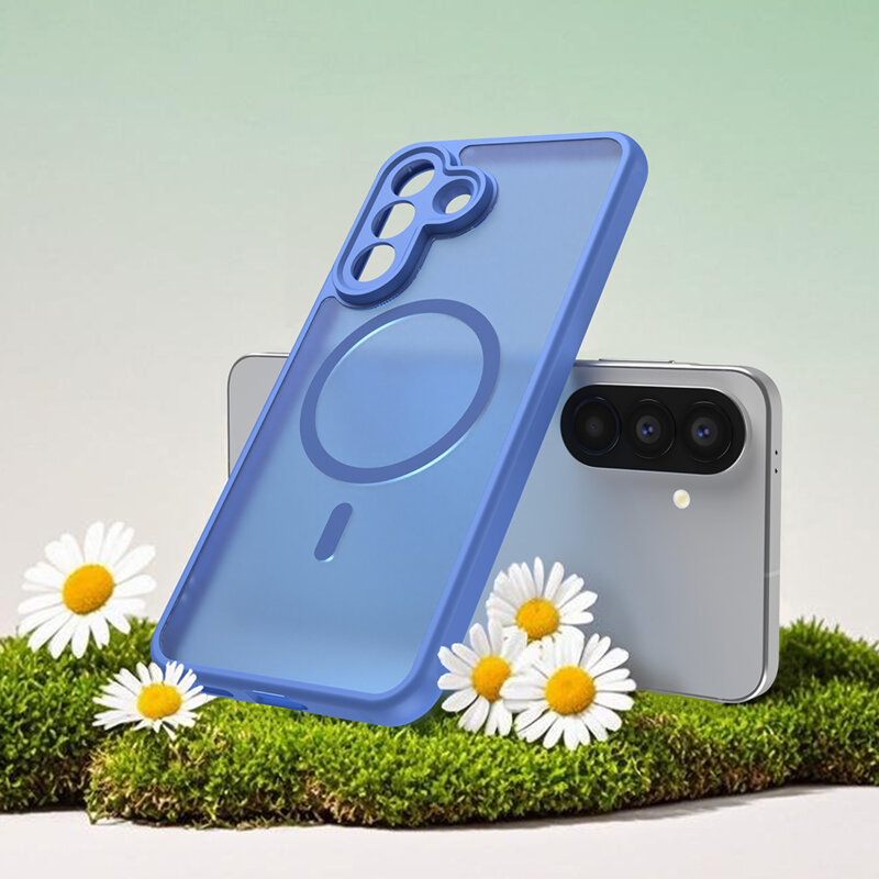 Husa Samsung Galaxy A57 5G Techsuit HaloFrost II MagSafe, albastru