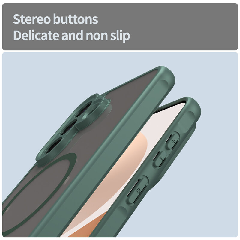 Husa Samsung Galaxy A57 5G Techsuit HaloFrost II MagSafe, verde