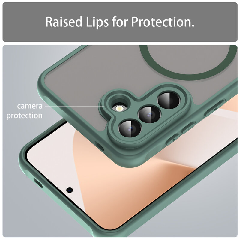 Husa Samsung Galaxy A57 5G Techsuit HaloFrost II MagSafe, verde