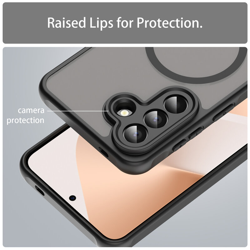 Husa Samsung Galaxy A57 5G Techsuit HaloFrost II MagSafe, negru