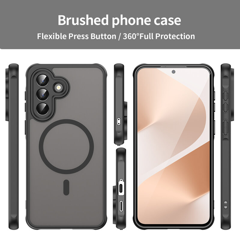 Husa Samsung Galaxy A57 5G Techsuit HaloFrost II MagSafe, negru