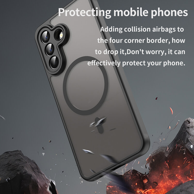 Husa Samsung Galaxy A57 5G Techsuit HaloFrost II MagSafe, negru