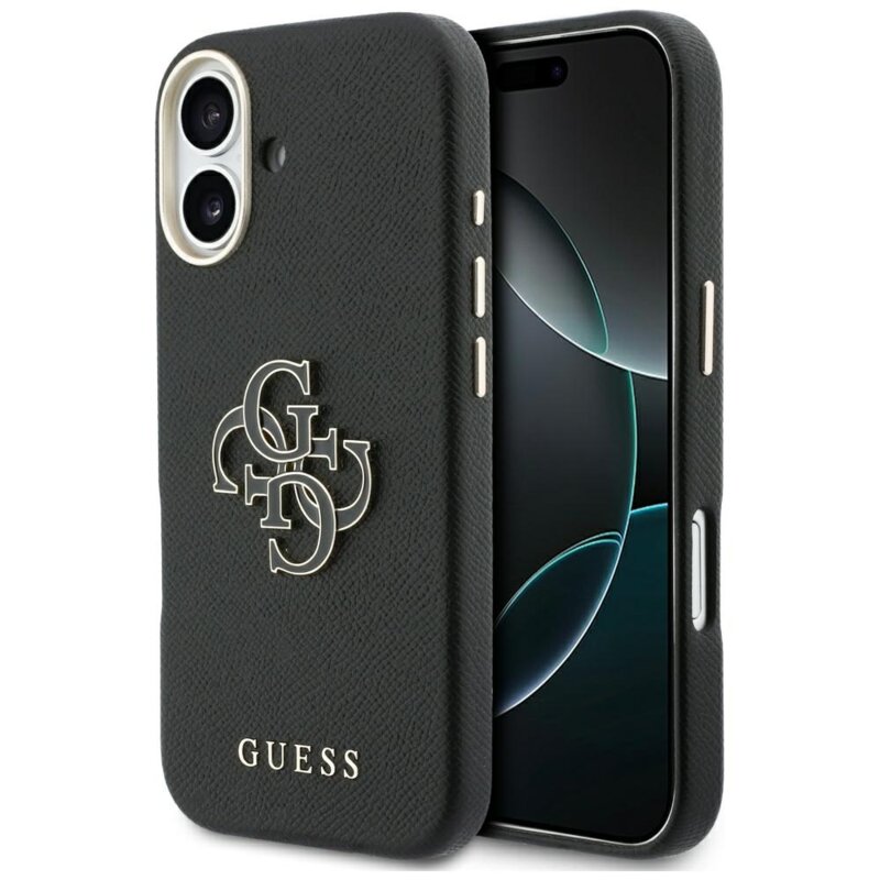 Husa originala Guess iPhone 17 Hardcase Resin Logo, negru, GUHCP17S5PS4RGGK