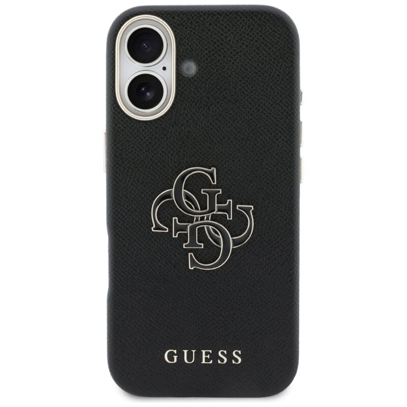Husa originala Guess iPhone 17 Hardcase Resin Logo, negru, GUHCP17S5PS4RGGK
