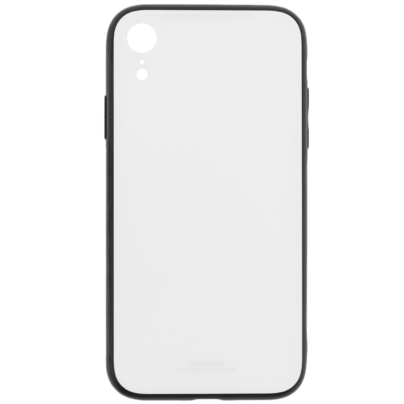 Husa iPhone XR Glass Series - Alb
