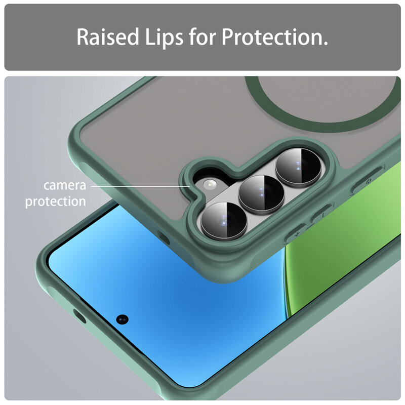 Husa Samsung Galaxy S26 Plus Techsuit HaloFrost II MagSafe, verde