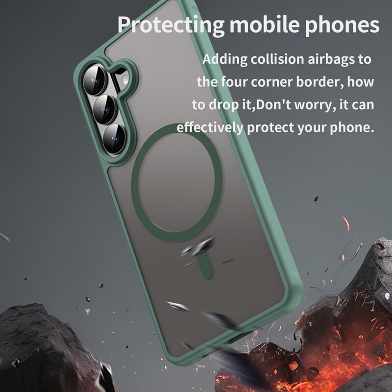 Husa Samsung Galaxy S26 Plus Techsuit HaloFrost II MagSafe, verde