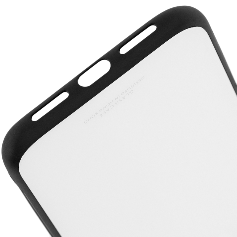 Husa iPhone XR Glass Series - Alb