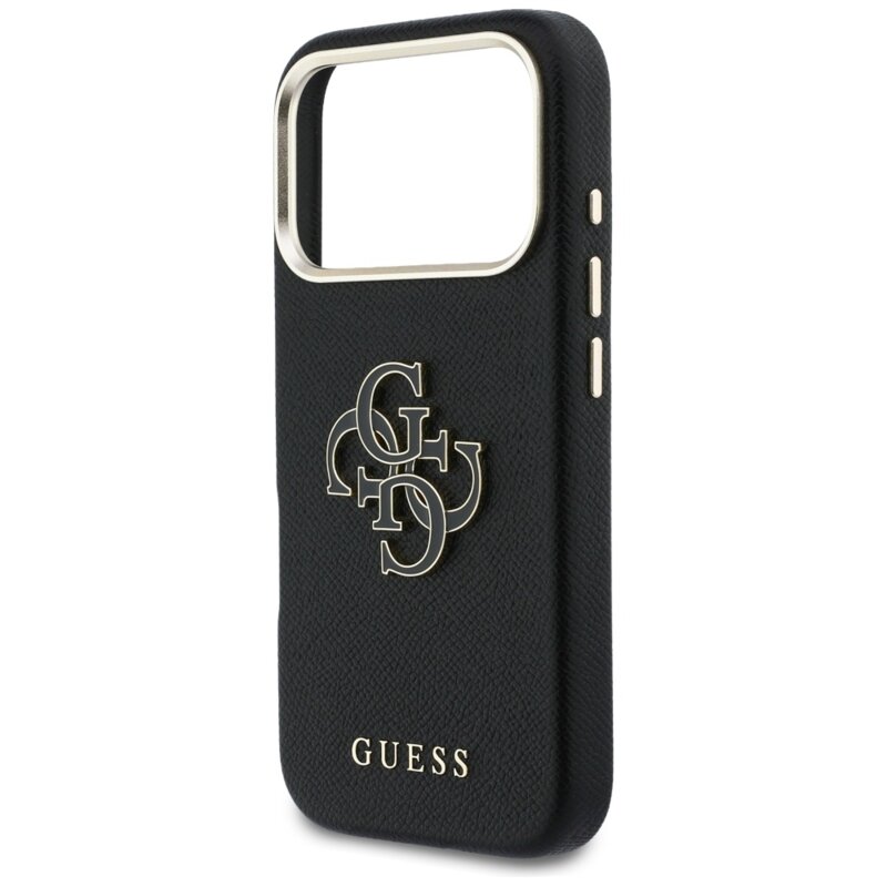Husa originala Guess iPhone 17 Pro Max Hardcase Resin Logo, negru, GUHCP17X5PS4RGGK