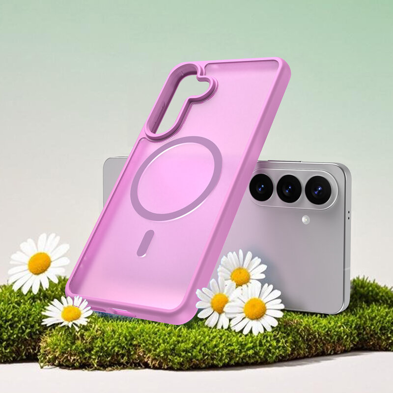 Husa Samsung Galaxy S26 Plus Techsuit HaloFrost II MagSafe, roz