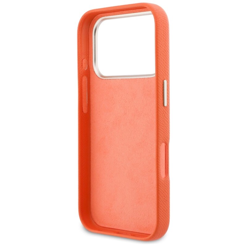 Husa originala Guess iPhone 17 Pro Max Hardcase Resin Logo, portocaliu, GUHCP17X5PS4RGGO