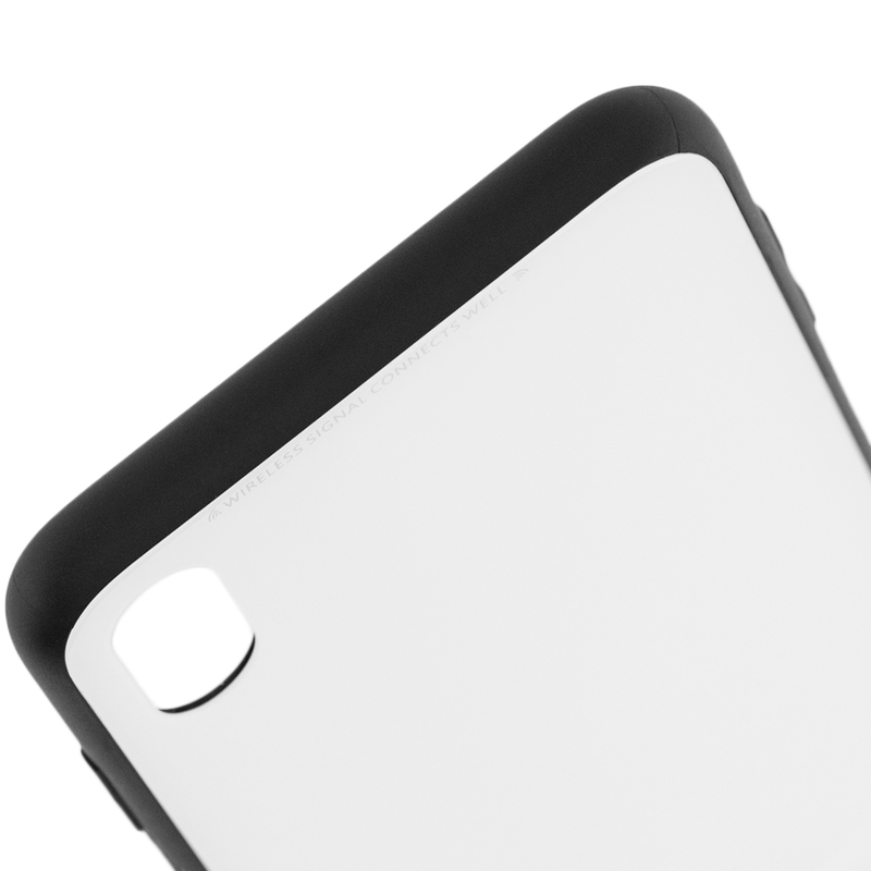 Husa iPhone XS Max Glass Series - Alb