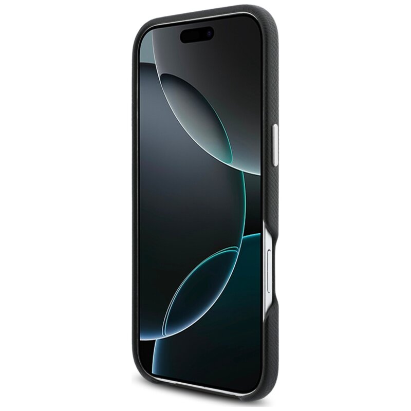 Husa iPhone 17 Air Karl Lagerfeld Hardcase Leather K&C Head Pin MagSafe, negru, KLHMP17M6PFKCLK