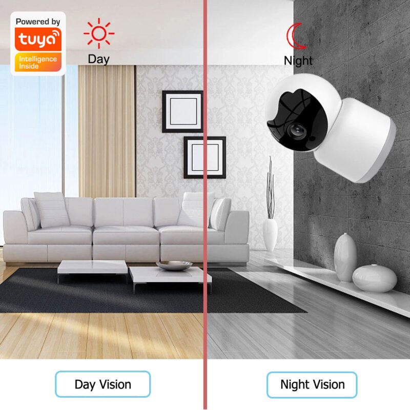 Camera de supraveghere bebelusi Techsuit, Tuya App, alb, Q15A