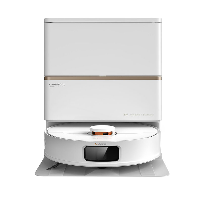 Aspirator robot cu mop, statie Deerma X80, 15000Pa, 5200mAh, 50W