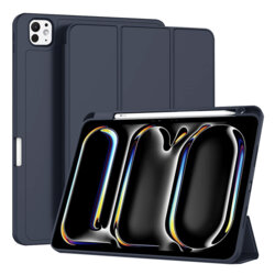 Husa iPad Pro 11 (2024) Techsuit Flex Trifold Pen, bleumarin