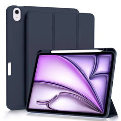 Husa iPad Air 11 (2025) Techsuit Flex Trifold Pen, bleumarin