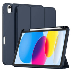Husa iPad 10 (2022) 10.9 Techsuit Flex Trifold Pen, bleumarin