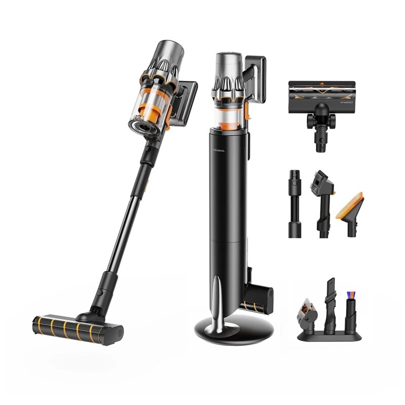 Aspirator vertical HEPA, LED Deerma T50W XT Station, 27kPa, 600W