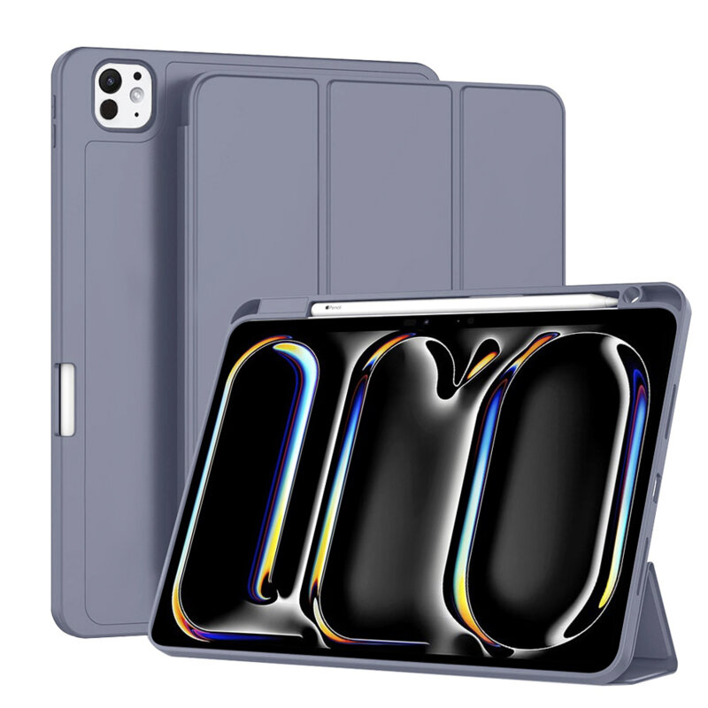 Husa iPad Pro 11 (2024) Techsuit Flex Trifold Pen, mov