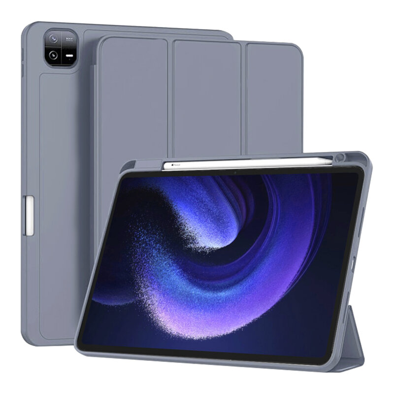 Husa Xiaomi Pad 6 Pro Techsuit Flex Trifold Pen, mov