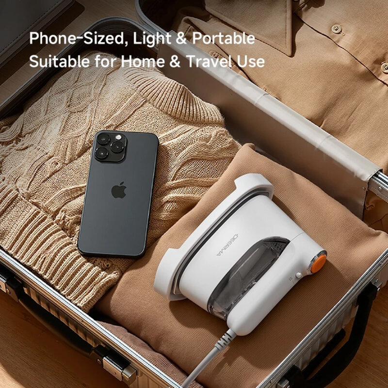 Fier de calcat cu aburi, steamer portabil Deerma GT01, 25000Pa