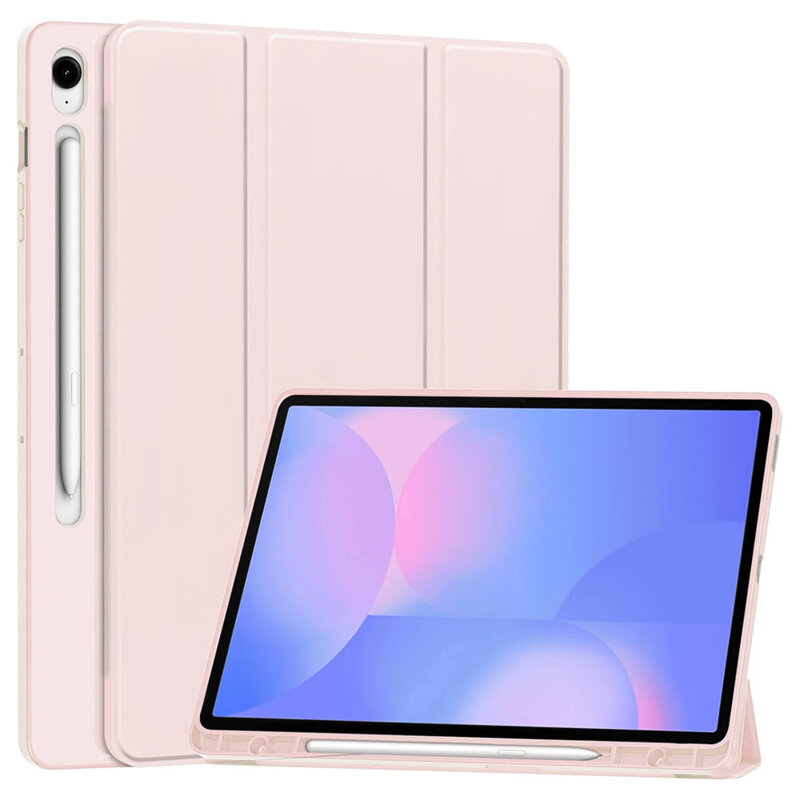Husa Samsung Galaxy Tab S10 FE Plus Techsuit Flex Trifold Pen, roz