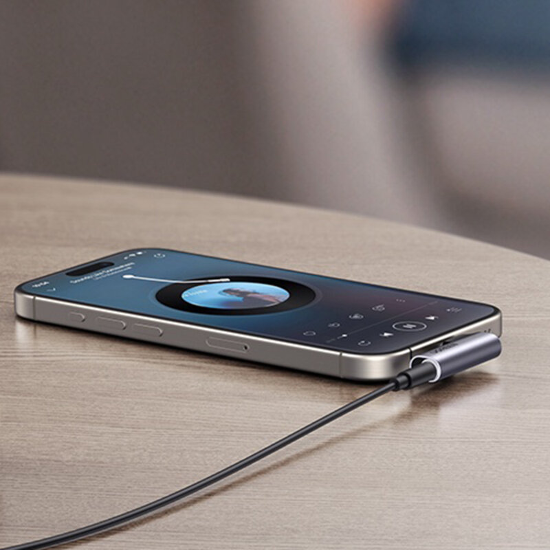 Adaptor audio Type-C la Jack 3.5mm, cip DAC Ugreen, gri, 20194