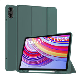 Husa Xiaomi Redmi Pad Pro Techsuit Flex Trifold Pen, verde inchis