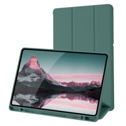 Husa Samsung Galaxy Tab S6 Lite 2024 Techsuit Flex Trifold Pen, verde inchis