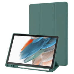 Husa Samsung Galaxy Tab A8 10.5 (2021) Techsuit Flex Trifold Pen, verde inchis