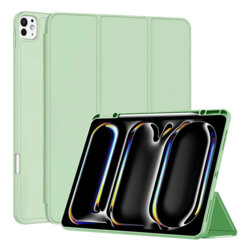 Husa iPad Pro 13 (2024) Techsuit Flex Trifold Pen, verde deschis