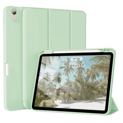 Husa iPad Air 5 (2022) Techsuit Flex Trifold Pen, verde deschis