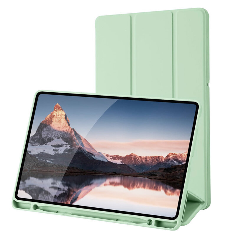 Husa Samsung Galaxy Tab S6 Lite 2022 Techsuit Flex Trifold Pen, verde deschis