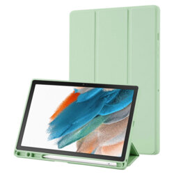 Husa Samsung Galaxy Tab A8 10.5 (2021) Techsuit Flex Trifold Pen, verde deschis