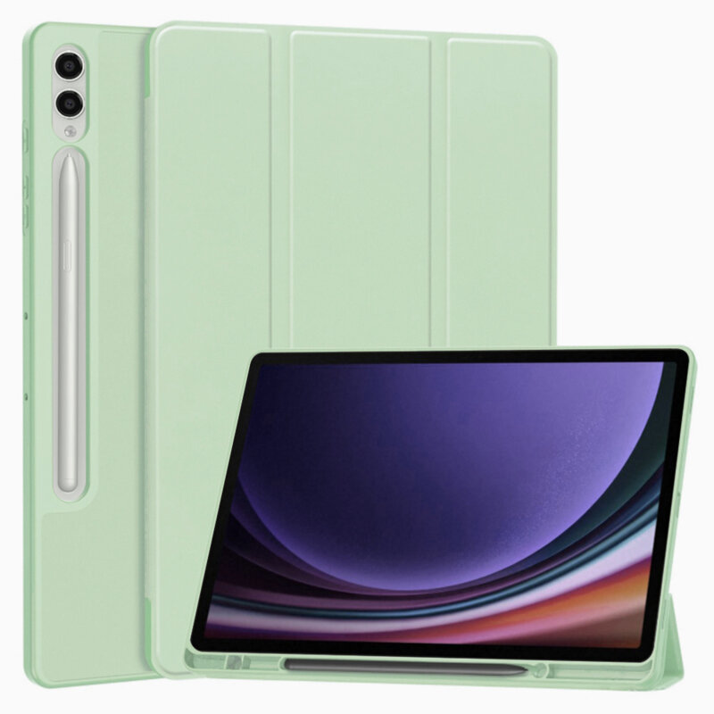 Husa Samsung Galaxy Tab S10 Plus Techsuit Flex Trifold Pen, verde deschis
