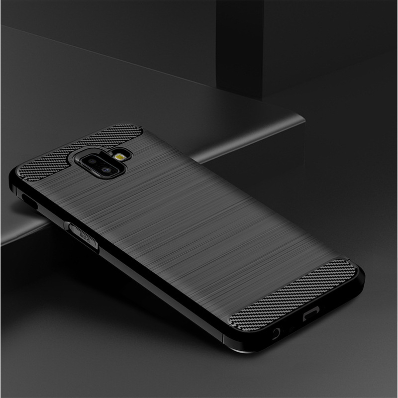 Husa Samsung Galaxy J6 Plus Techsuit Carbon Silicone, negru