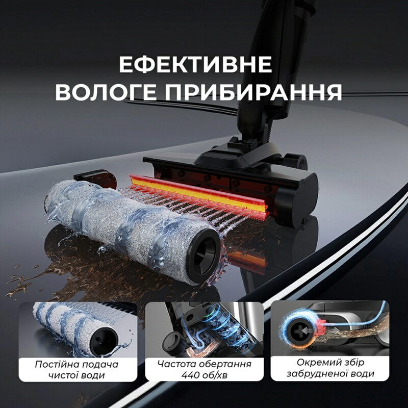 Aspirator vertical fara fir 2in1 Deerma VX100 Ultra, 20000Pa