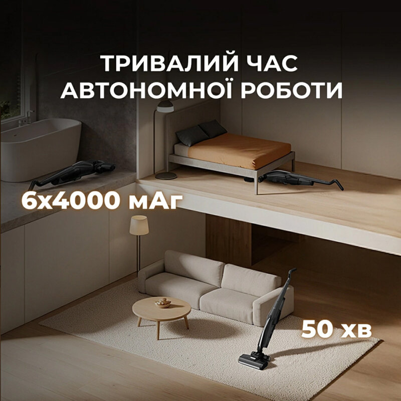 Aspirator vertical fara fir 2in1 Deerma VX100 Ultra, 20000Pa