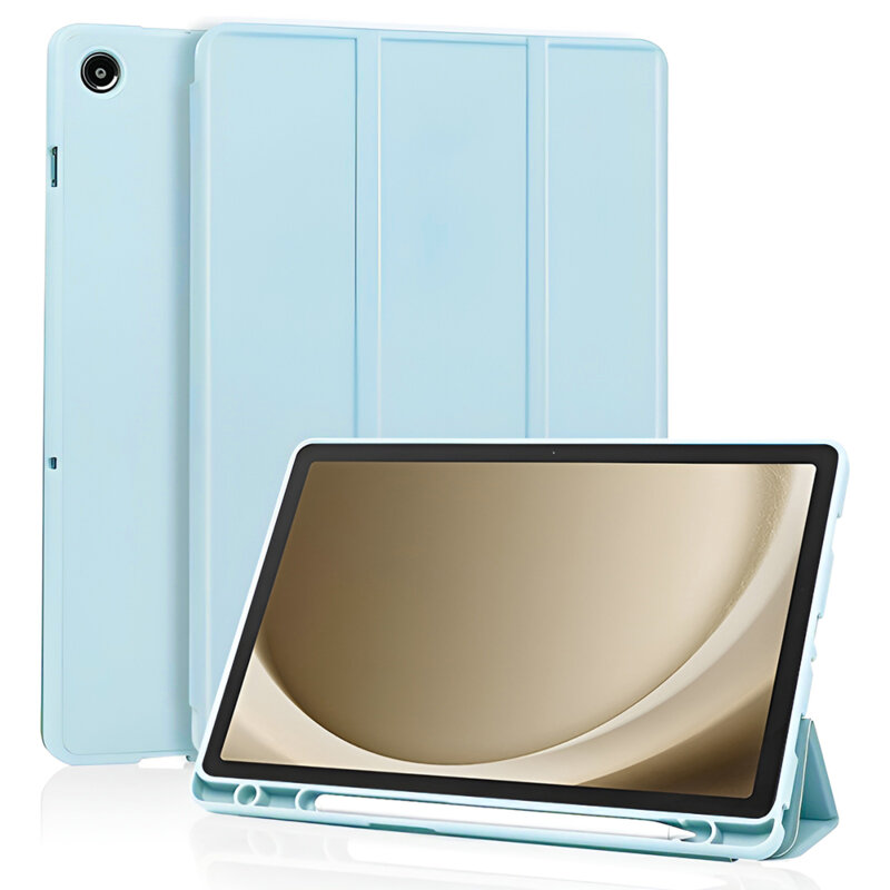 Husa Samsung Galaxy Tab A9 Plus Techsuit Flex Trifold Pen, bleu