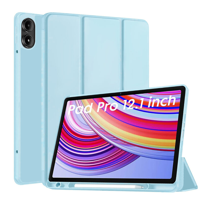Husa Xiaomi Redmi Pad Pro Techsuit Flex Trifold Pen, bleu