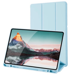 Husa Samsung Galaxy Tab S6 Lite 10.4 P610/P615 Techsuit Flex Trifold Pen, bleu