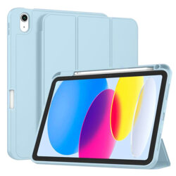 Husa iPad 10 (2022) 10.9 Techsuit Flex Trifold Pen, bleu