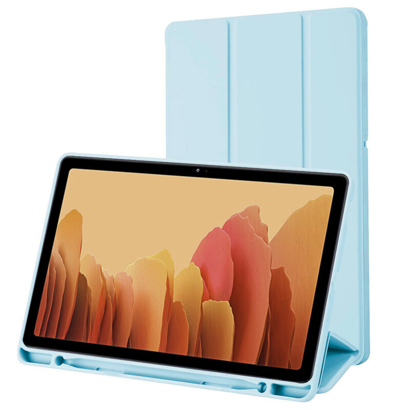 Husa Samsung Galaxy Tab A7 10.4 2020 T500/T505 Techsuit Flex Trifold Pen, bleu