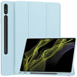 Husa Samsung Galaxy Tab S8 Ultra Techsuit Flex Trifold Pen, bleu
