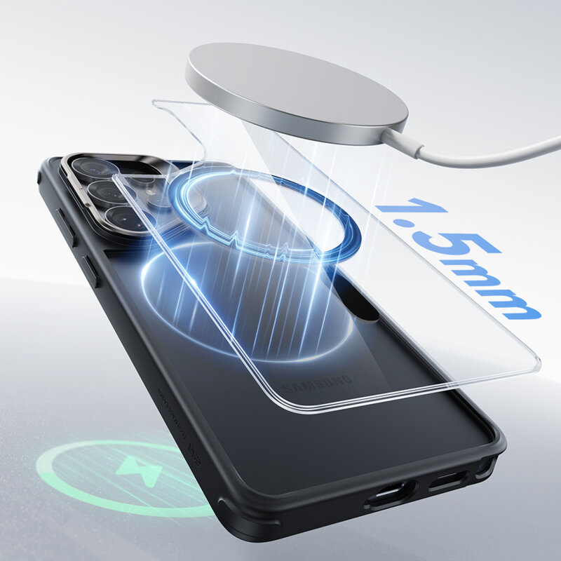 Husa Samsung Galaxy S26 Ultra ESR Classic Hybrid HaloLock Kickstand, negru/transparenta